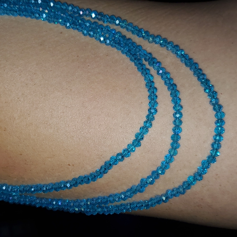 Blue Crystal Bead necklace
